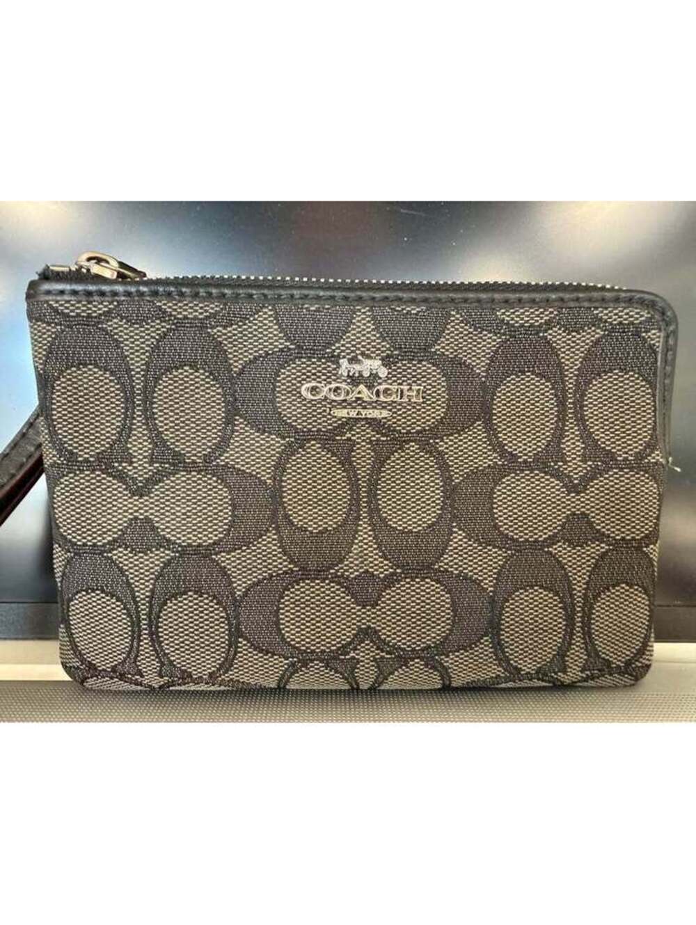 Coach Signature Canvas Wristlet